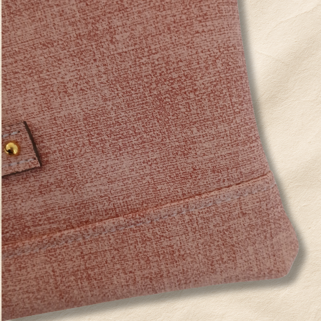 Classic Wristlet - Vintage Wash Denim - Pink Sand