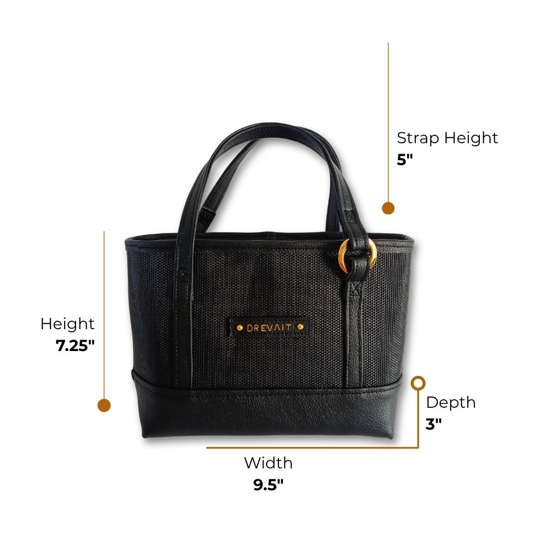 Promenade Mini Tote -Textured Black