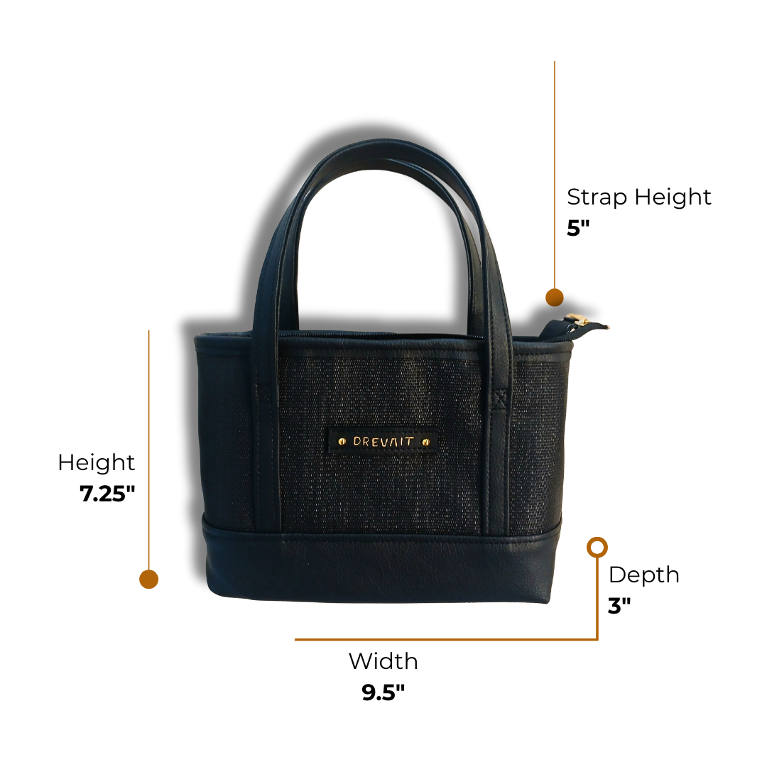 Promenade Mini Tote -Textured Black