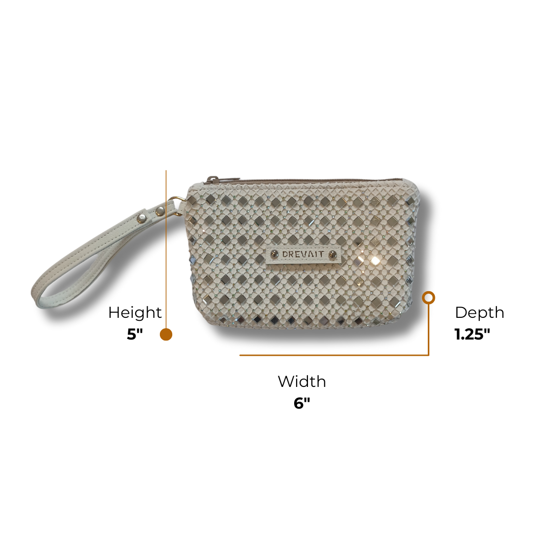 Reveller Collection - Wristlet - White Big Gem