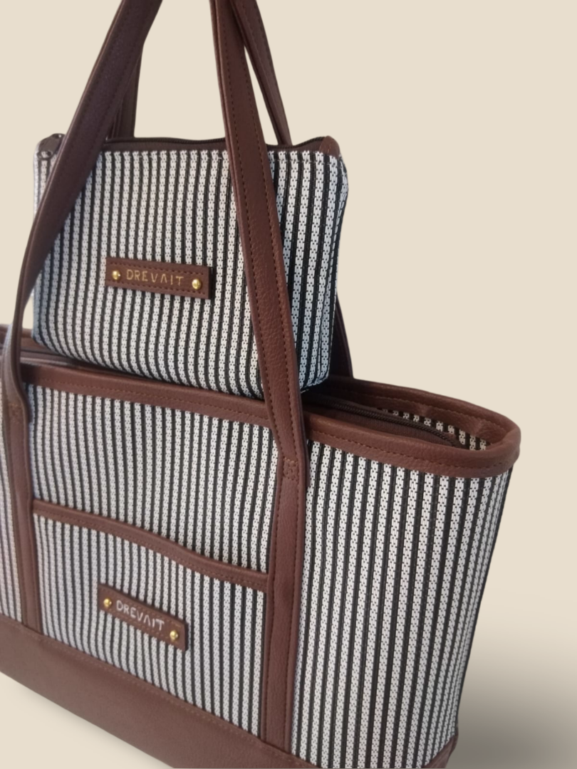 Marilyn Tote Set - South of France (Brown)