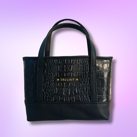 Promenade Mini Tote - Black Croc