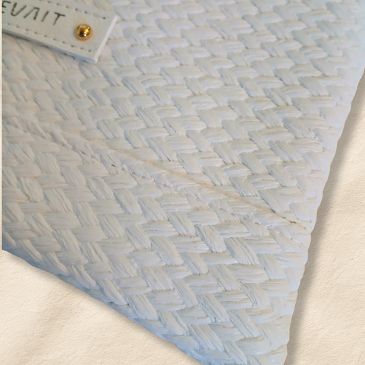 Classic Wristlet - White Raffia