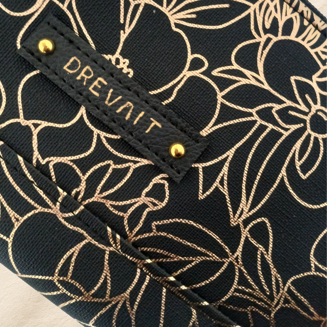 Classic Wristlet - Dark and Gold