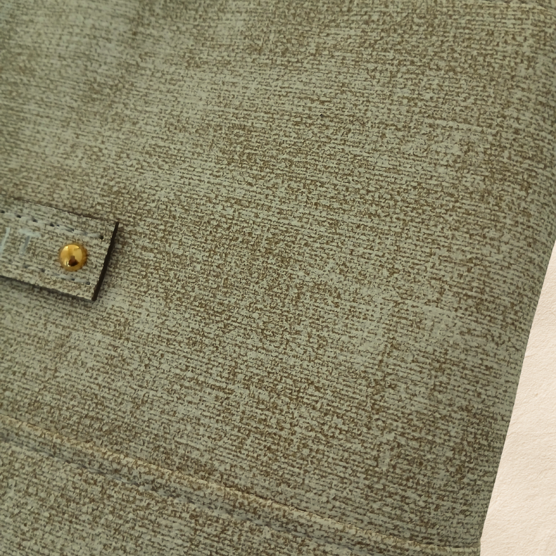 Classic Wristlet - Vintage Wash Denim - Khaki