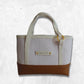 Promenade Mini Tote - White Snakeskin/Tan Combo