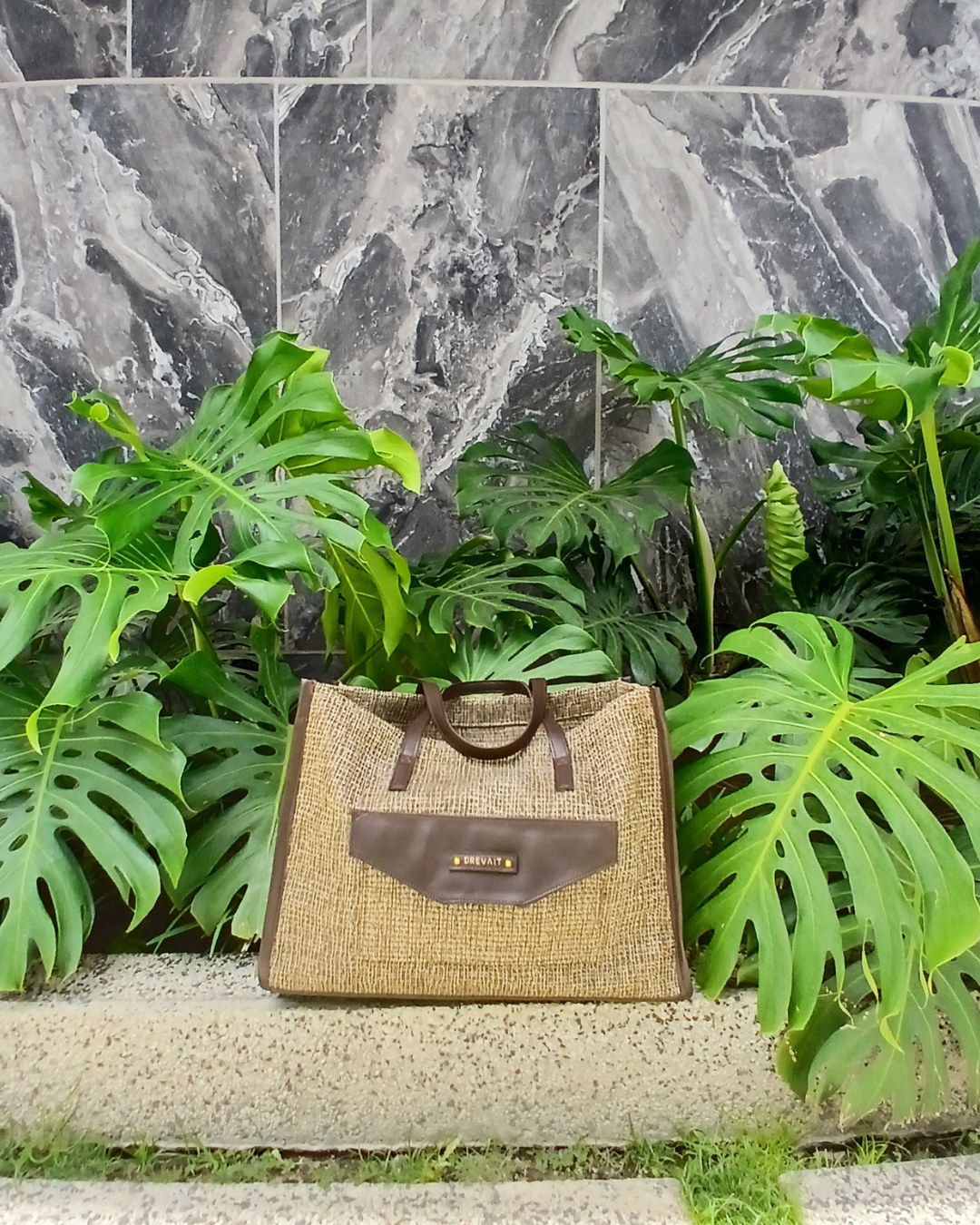 Sicily Open Beach Tote Set - Bamboo