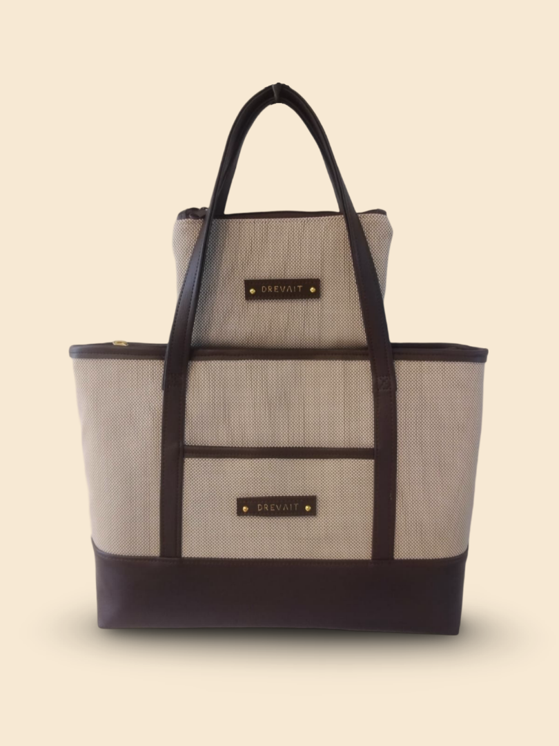 Marilyn Tote Set - Espresso Cream