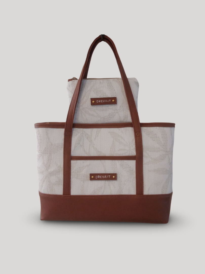 Marilyn Tote Set - Palm Shadow/Brown