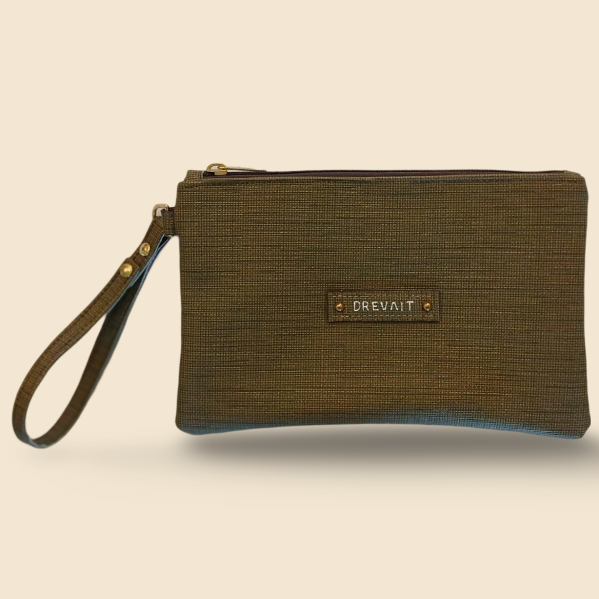 Tweed Collection Wristlet - Olive