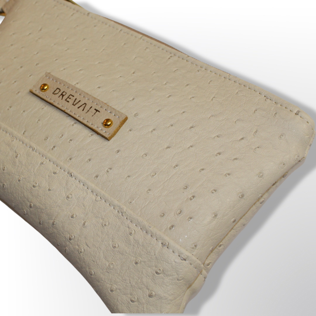 Classic Wristlet - Cream Emu