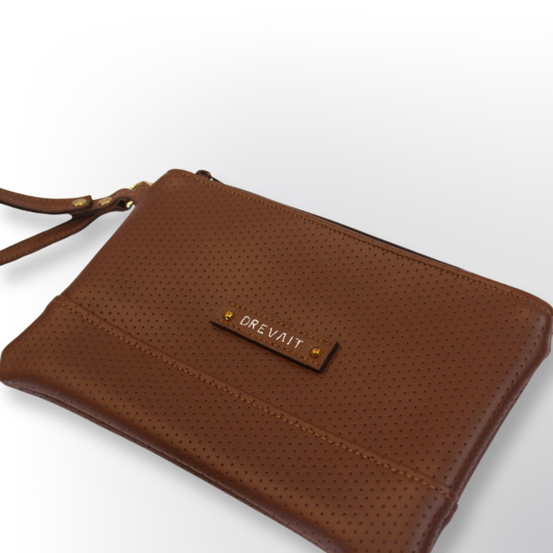 Classic Wristlet - Dotted Brown