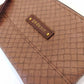 Basket Weave Look Wristlet - Brown