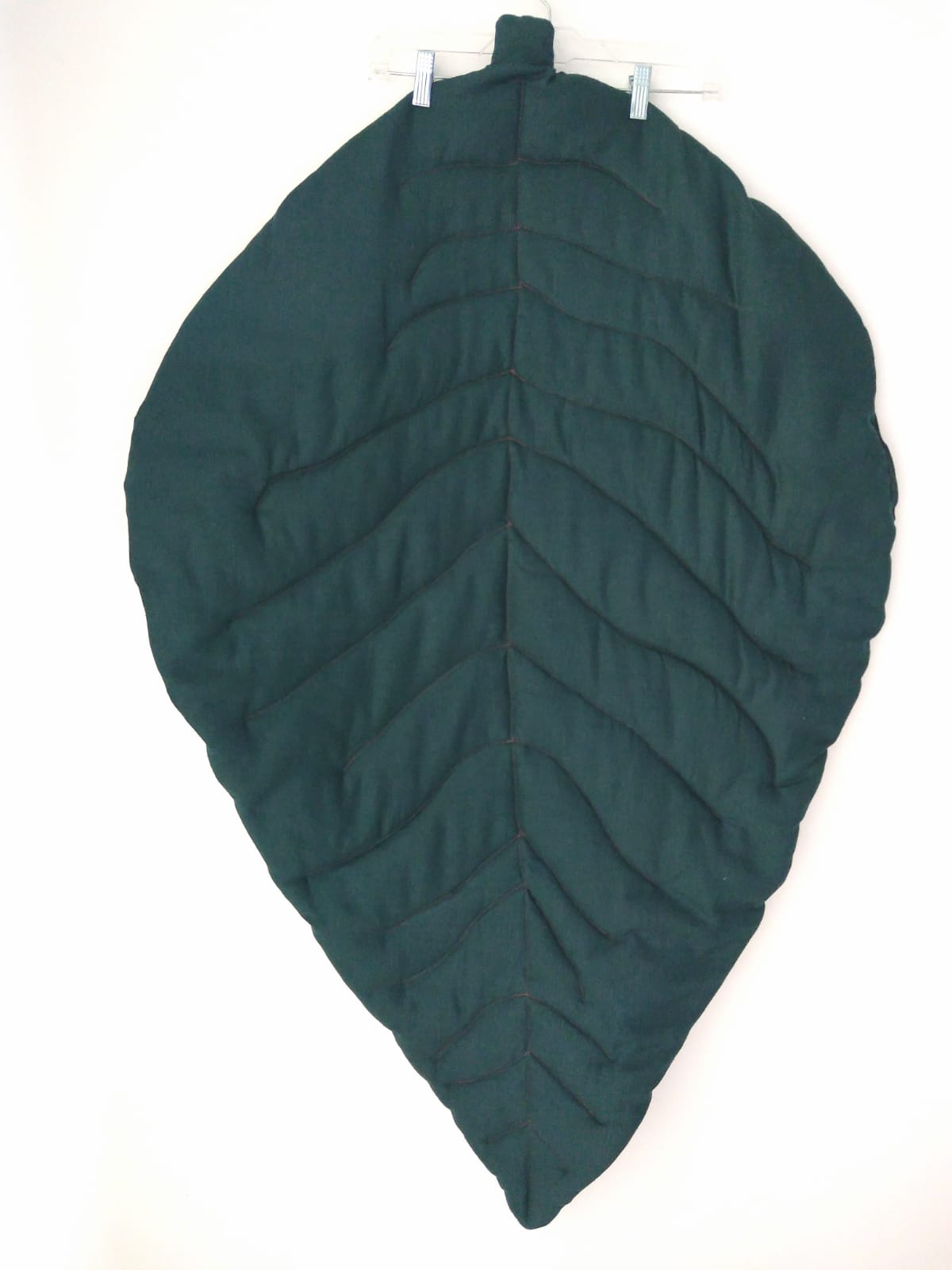 Home Decor Linen Leaf Mat - Forest Green