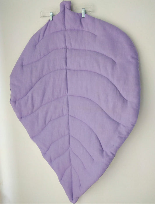 Home Decor Linen Leaf Mat - Lilac